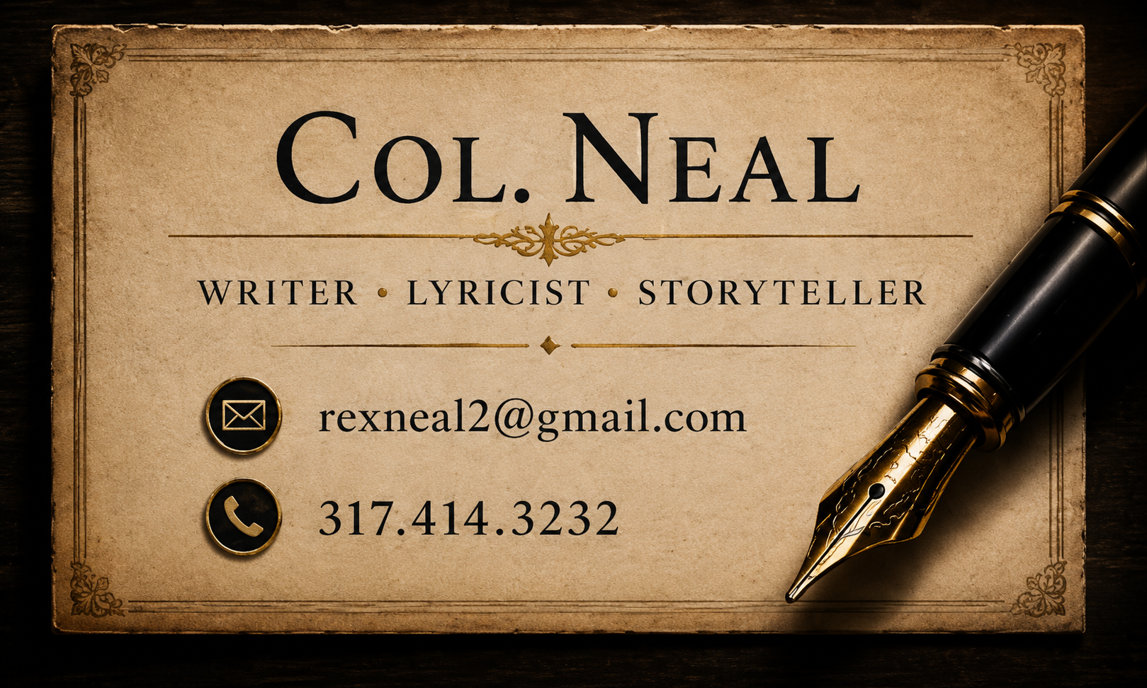 Col. Neal business card
